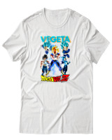T-Shirt Αντρικό - Vegeta - Color Thumbnail Άσπρο