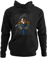 Φούτερ με κουκούλα - Vegeta Mech Mode - Color Thumbnail Μαύρο