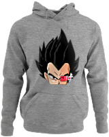 Φούτερ με κουκούλα - Vegeta Mode - Color Thumbnail Γκρι Μελανζέ