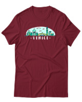 T-Shirt Αντρικό - Venice - Color Thumbnail Σκούρο Κόκκινο