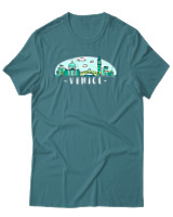 T-Shirt Αντρικό - Venice - Color Thumbnail Μπλε Πράσινο