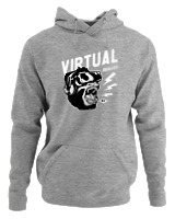 Φούτερ με κουκούλα Αντρικό - Virtual Reality Gorilla - Color Thumbnail Γκρι Μελανζέ