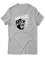 T-Shirt Αντρικό - Virtual Reality Gorilla - Color Thumbnail Γκρι Μελανζέ