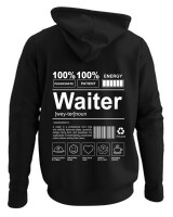Φούτερ με κουκούλα - Waiter - Color Thumbnail Μαύρο