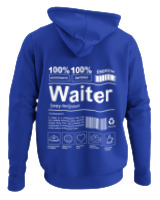 Φούτερ με κουκούλα - Waiter - Color Thumbnail Μπλε Ρουά