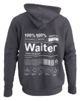 Φούτερ με κουκούλα - Waiter - Color Thumbnail Ανθρακί