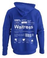 Φούτερ με κουκούλα - Waitress - Color Thumbnail Μπλε Ρουά