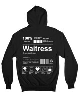 Ζακέτα Φούτερ με κουκούλα - Waitress - Color Thumbnail Μαύρο
