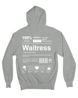 Ζακέτα Φούτερ με κουκούλα - Waitress - Color Thumbnail Γκρι Μελανζέ