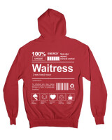 Ζακέτα Φούτερ με κουκούλα - Waitress - Color Thumbnail Κόκκινο