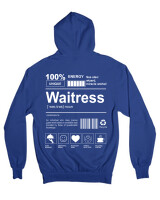 Ζακέτα Φούτερ με κουκούλα - Waitress - Color Thumbnail Μπλε Ρουά