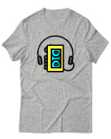 T-Shirt Αντρικό - Walkman - Color Thumbnail Γκρι Μελανζέ