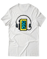 T-Shirt Αντρικό - Walkman - Color Thumbnail Άσπρο