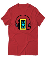 T-Shirt Αντρικό - Walkman - Color Thumbnail Κόκκινο