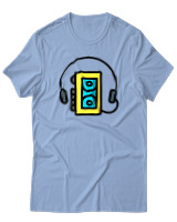 T-Shirt Αντρικό - Walkman - Color Thumbnail Γαλάζιο
