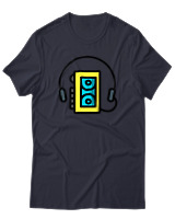 T-Shirt Αντρικό - Walkman - Color Thumbnail Σκούρο Μπλε