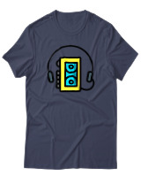 T-Shirt Αντρικό - Walkman - Color Thumbnail Μπλε Γκρι