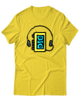 T-Shirt Αντρικό - Walkman - Color Thumbnail Χρυσό Κίτρινο