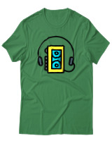 T-Shirt Αντρικό - Walkman - Color Thumbnail Πράσινο