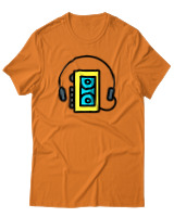 T-Shirt Αντρικό - Walkman - Color Thumbnail Πορτοκαλί
