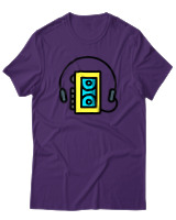 T-Shirt Αντρικό - Walkman - Color Thumbnail Σκούρο Μωβ