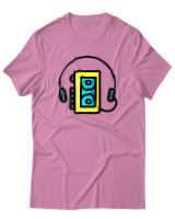 T-Shirt Αντρικό - Walkman - Color Thumbnail Ροζ