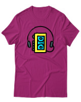 T-Shirt Αντρικό - Walkman - Color Thumbnail Φουξια