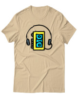 T-Shirt Αντρικό - Walkman - Color Thumbnail Μπεζ