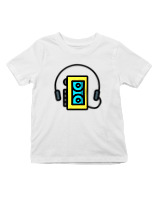 T-Shirt  Παιδικό - Walkman - Color Thumbnail 'Ασπρο