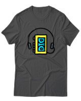 T-Shirt  Γυναικείο - Walkman - Color Thumbnail Ανθρακί