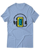 T-Shirt  Γυναικείο - Walkman - Color Thumbnail Γαλάζιο