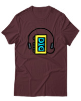T-Shirt  Γυναικείο - Walkman - Color Thumbnail Μπορντό