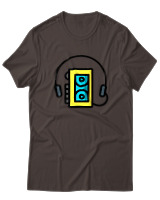 T-Shirt  Γυναικείο - Walkman - Color Thumbnail Καφέ