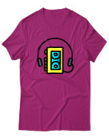 T-Shirt  Γυναικείο - Walkman - Color Thumbnail Φούξια