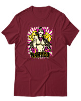 T-Shirt Αντρικό - Wanted - Color Thumbnail Σκούρο Κόκκινο