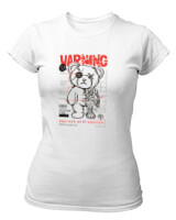 T-Shirt Στενή Γραμμή - Warning - Color Thumbnail ΄Ασπρο