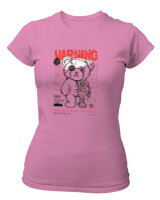 T-Shirt Στενή Γραμμή - Warning - Color Thumbnail Ροζ