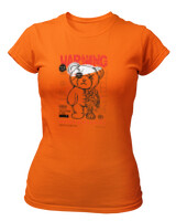 T-Shirt Στενή Γραμμή - Warning - Color Thumbnail Πορτοκαλί