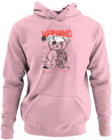 Φούτερ με κουκούλα - Warning - Color Thumbnail Pink