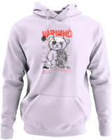 Φούτερ με κουκούλα - Warning - Color Thumbnail Lilac