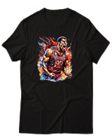 T-Shirt Αντρικό - Warrior - Color Thumbnail Μαύρο