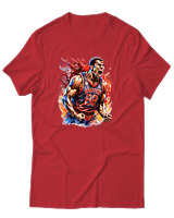 T-Shirt Αντρικό - Warrior - Color Thumbnail Κόκκινο