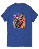 T-Shirt Αντρικό - Warrior - Color Thumbnail Μπλε Ρουά