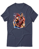 T-Shirt Αντρικό - Warrior - Color Thumbnail Μπλε Γκρι