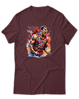 T-Shirt Αντρικό - Warrior - Color Thumbnail Μπορντό