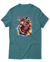 T-Shirt Αντρικό - Warrior - Color Thumbnail Μπλε Πράσινο