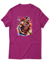 T-Shirt Αντρικό - Warrior - Color Thumbnail Φουξια
