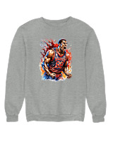 Φούτερ χωρίς κουκούλα Γυναικείο - Warrior - Color Thumbnail Γκρι Μελανζέ