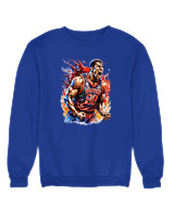 Φούτερ χωρίς κουκούλα Γυναικείο - Warrior - Color Thumbnail Μπλε Ρουά