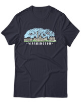T-Shirt Unisex - Washington - Color Thumbnail Σκούρο Μπλε